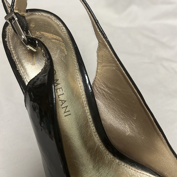 Antonio Melani, Black, SlingBack, Open Toe Heels, 8M - Picture 8 of 13